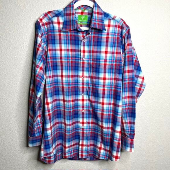 Forsyth of Canada Other - Non-Iron Classy Plaid Button Down Stretch Sz Medium